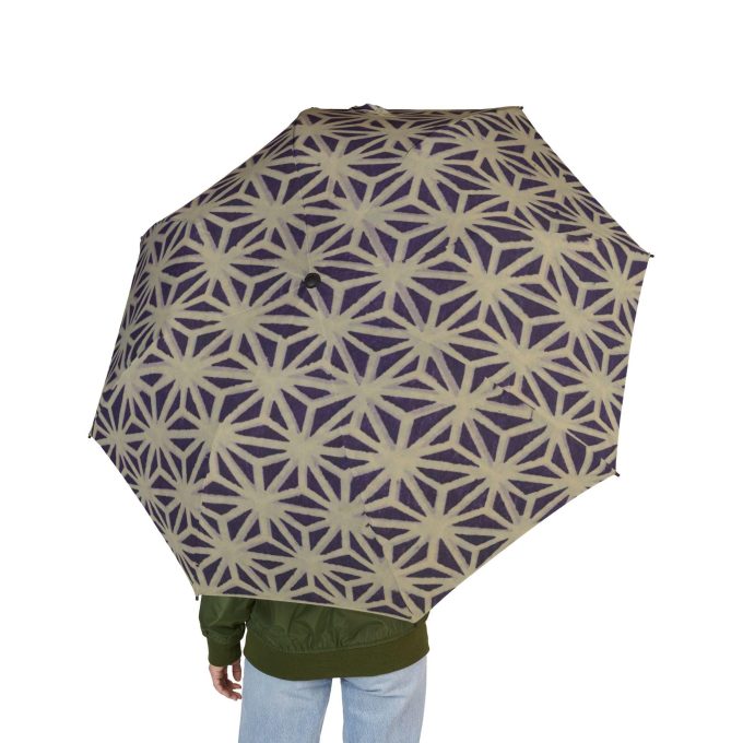 Japanese geometric pattern folding umbrella - Image 4